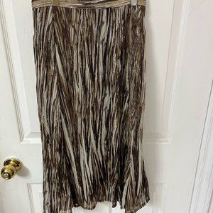 Laura Multi Brown skirt, fully lined